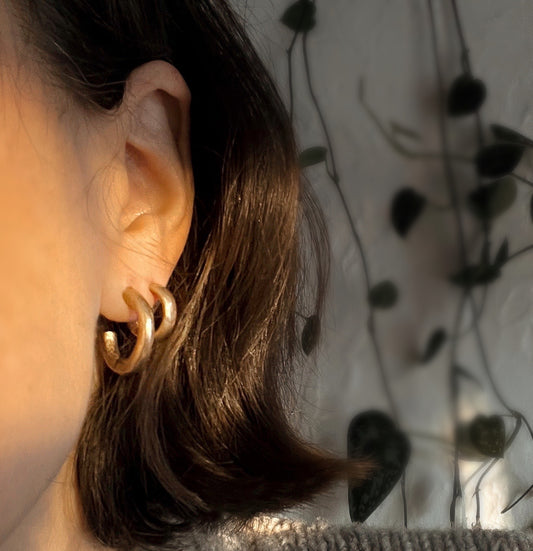 Jane earrings in bronze or sterling silver small
