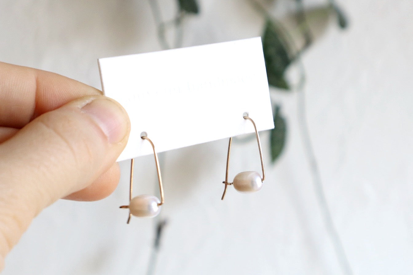 arc pearl threaders ~ gold filled or sterling silver~
