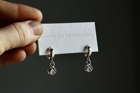 Lou huggie studs in sterling silver