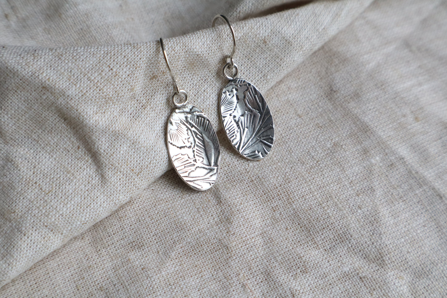 Petal earrings ~sterling silver ~