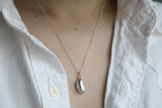 Lucky Bean Talisman - Sterling silver