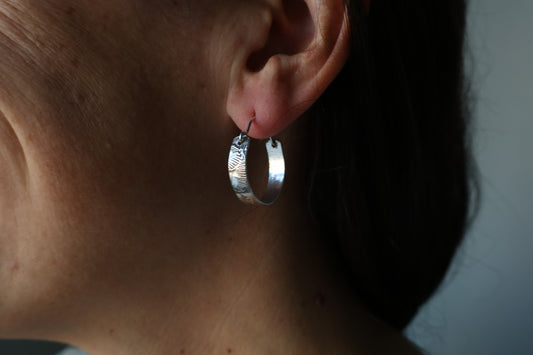Nouveau hoops ~ sterling silver ~