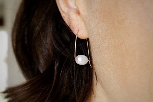 arc pearl threaders ~ gold filled or sterling silver~