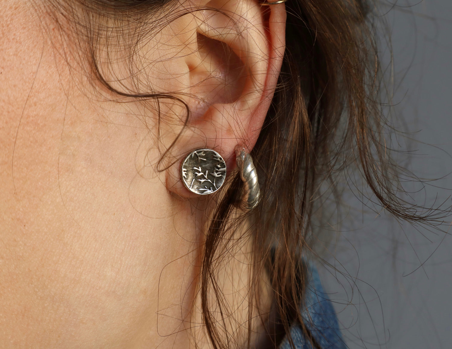 Silver earrings