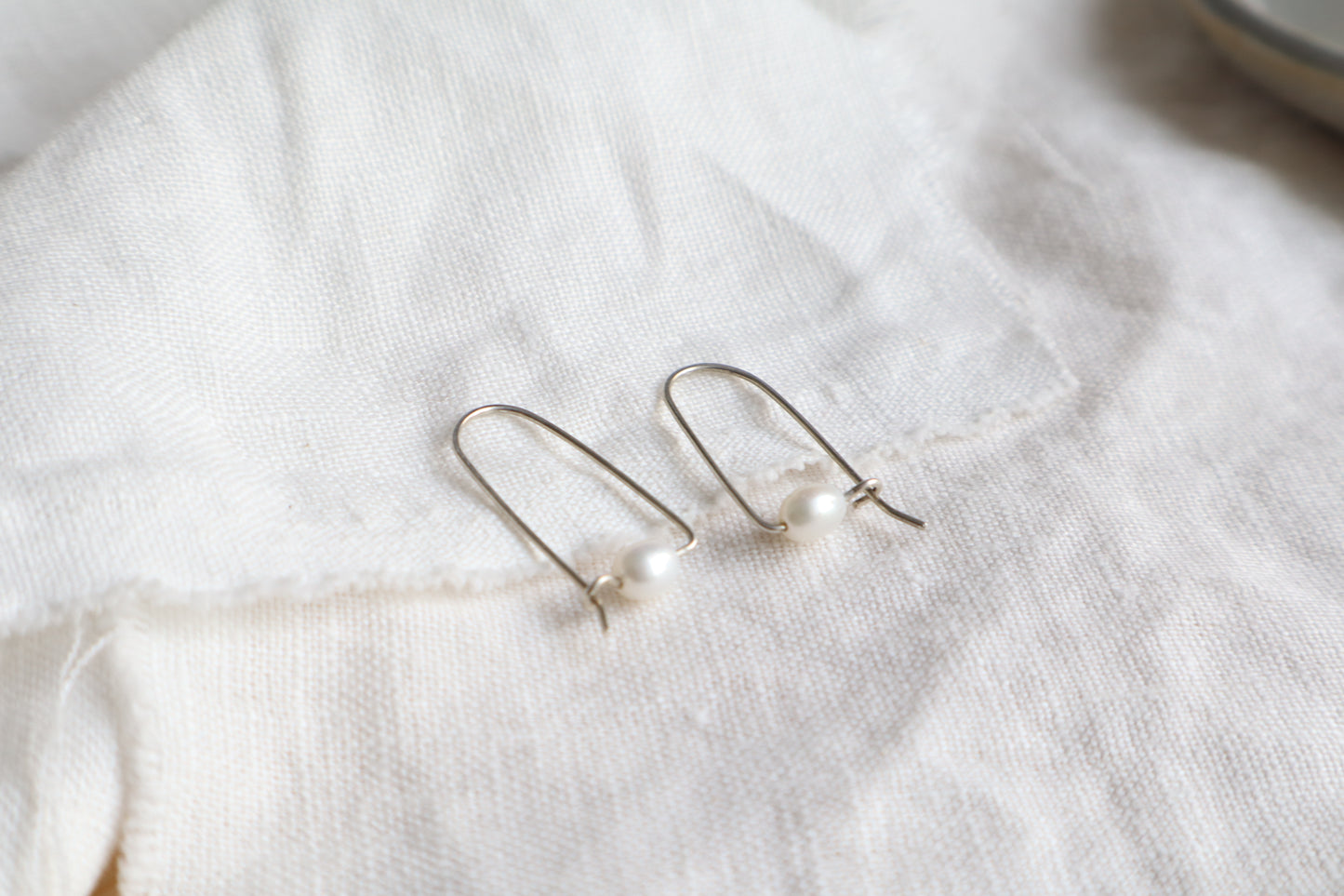 arc pearl threaders ~ gold filled or sterling silver~