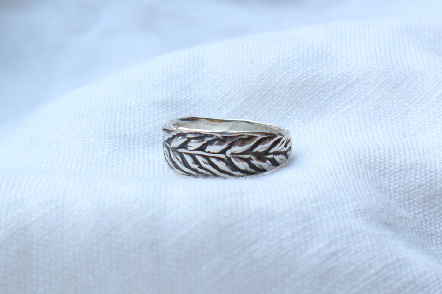 Wheat ring in sterling silver