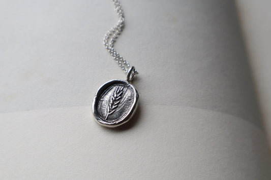 Mini Wheat Talisman - Sterling silver