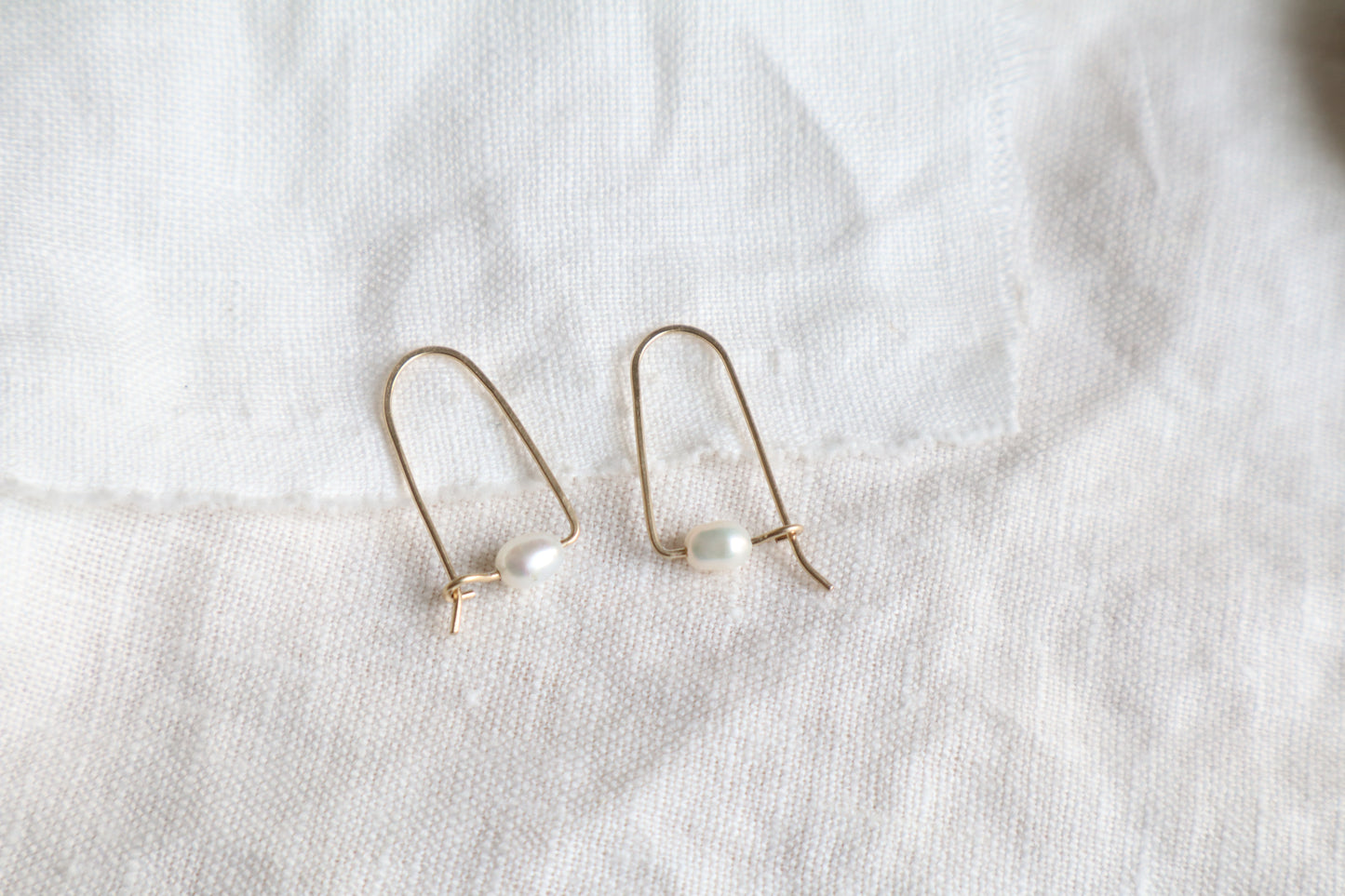 arc pearl threaders ~ gold filled or sterling silver~