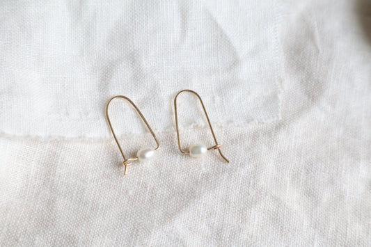 arc pearl threaders ~ gold filled or sterling silver~