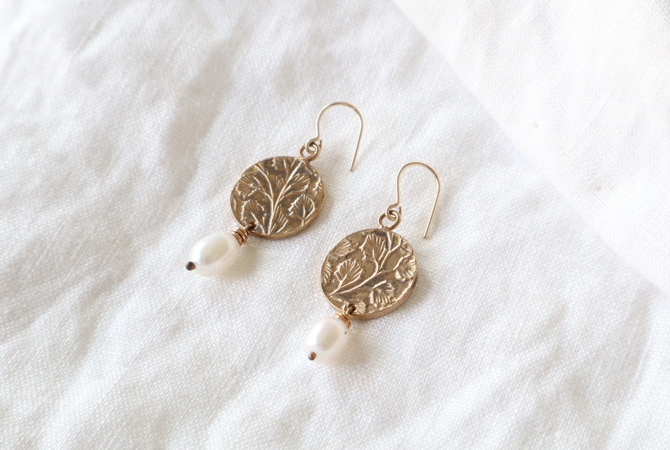 Bud freshwater pearl earrings