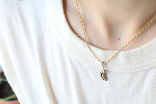 Crescent talisman necklace - bronze