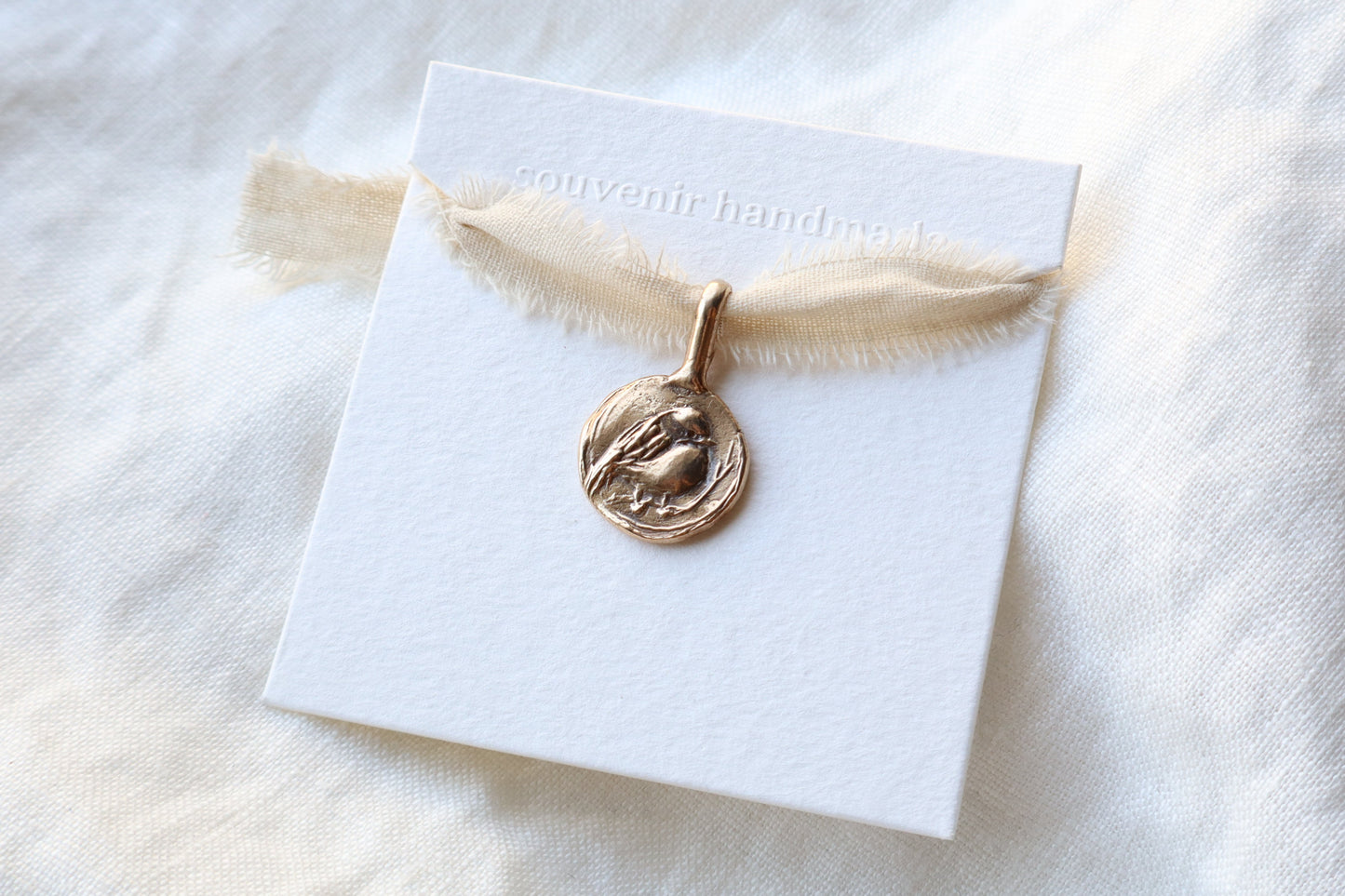 Chickadee Talisman - bronze