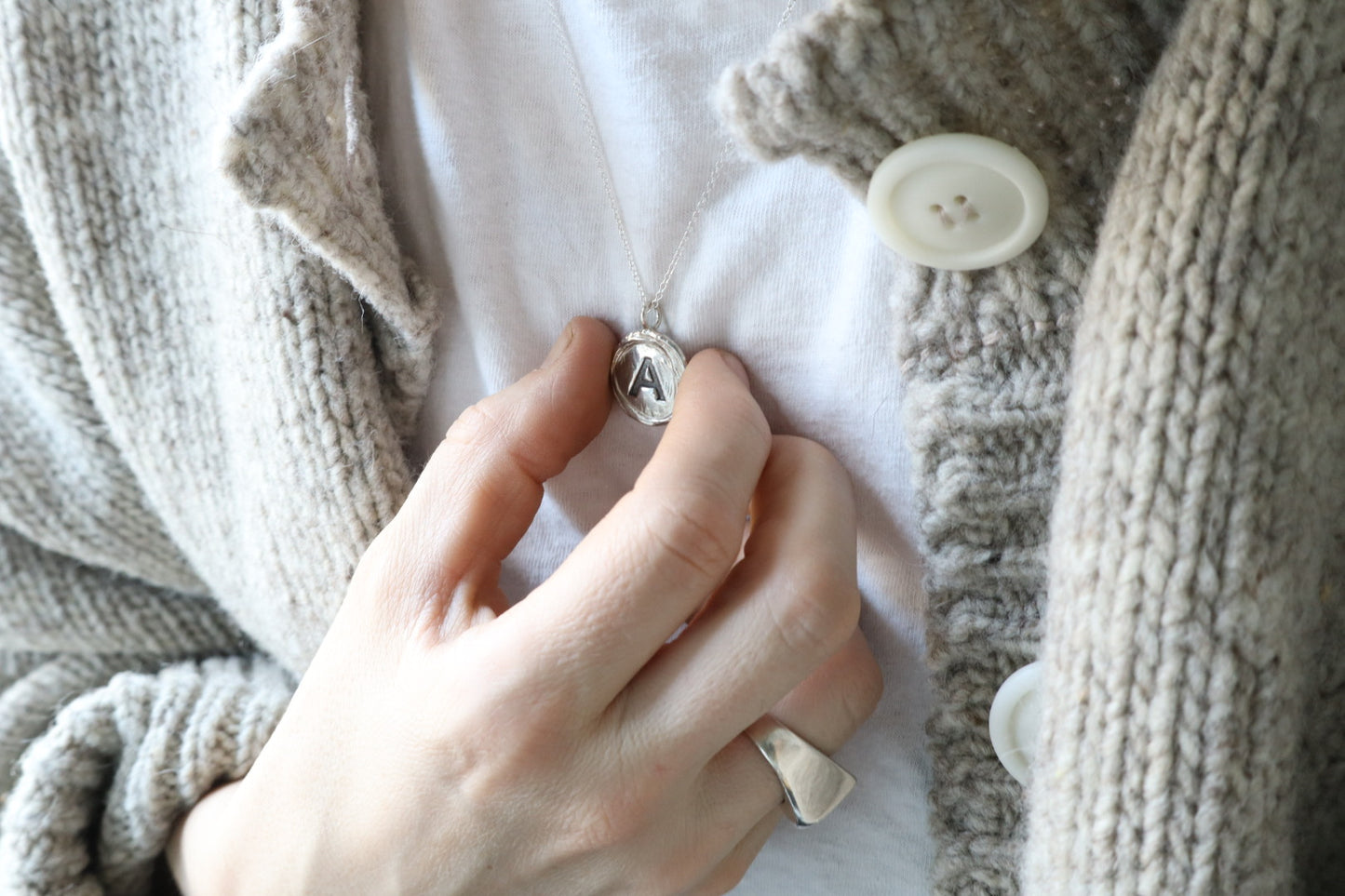 initial pendant ~sterling silver~