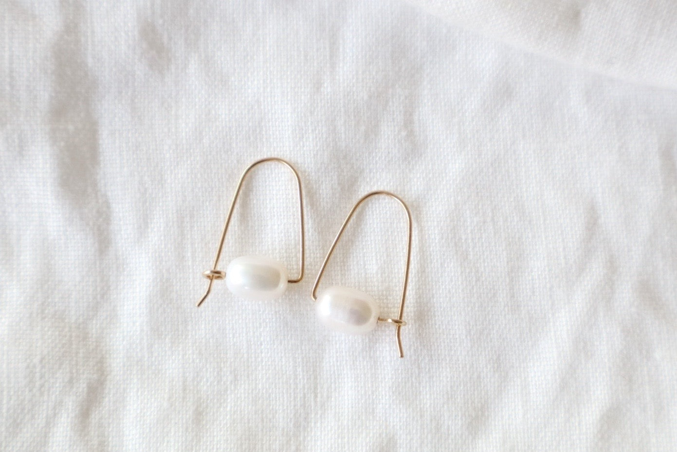arc pearl threaders ~ gold filled or sterling silver~