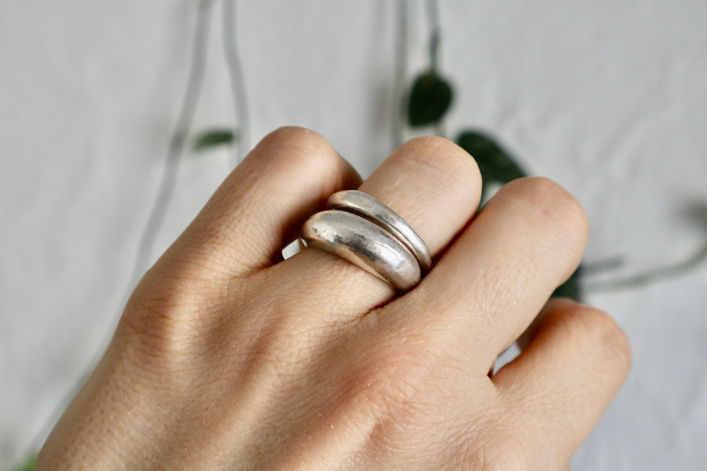 Jane Rings in sterling silver - thin and thick