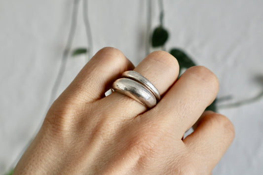 Jane Rings in sterling silver - thin and thick