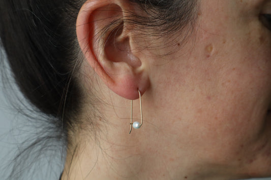 arc pearl threaders ~ gold filled or sterling silver~