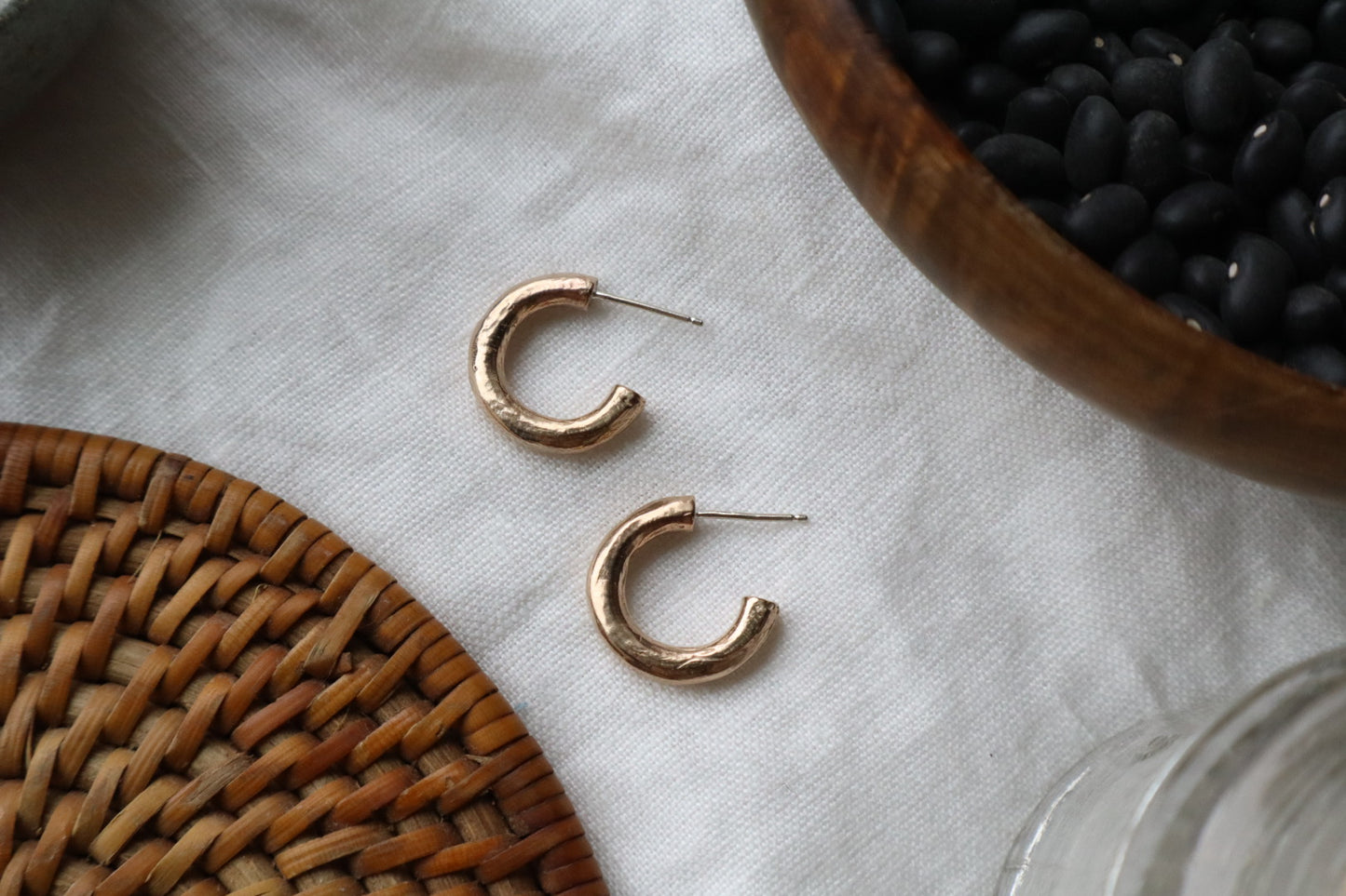 Jane earrings in bronze - medium