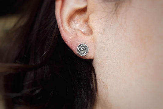 botanic every day studs in sterling silver