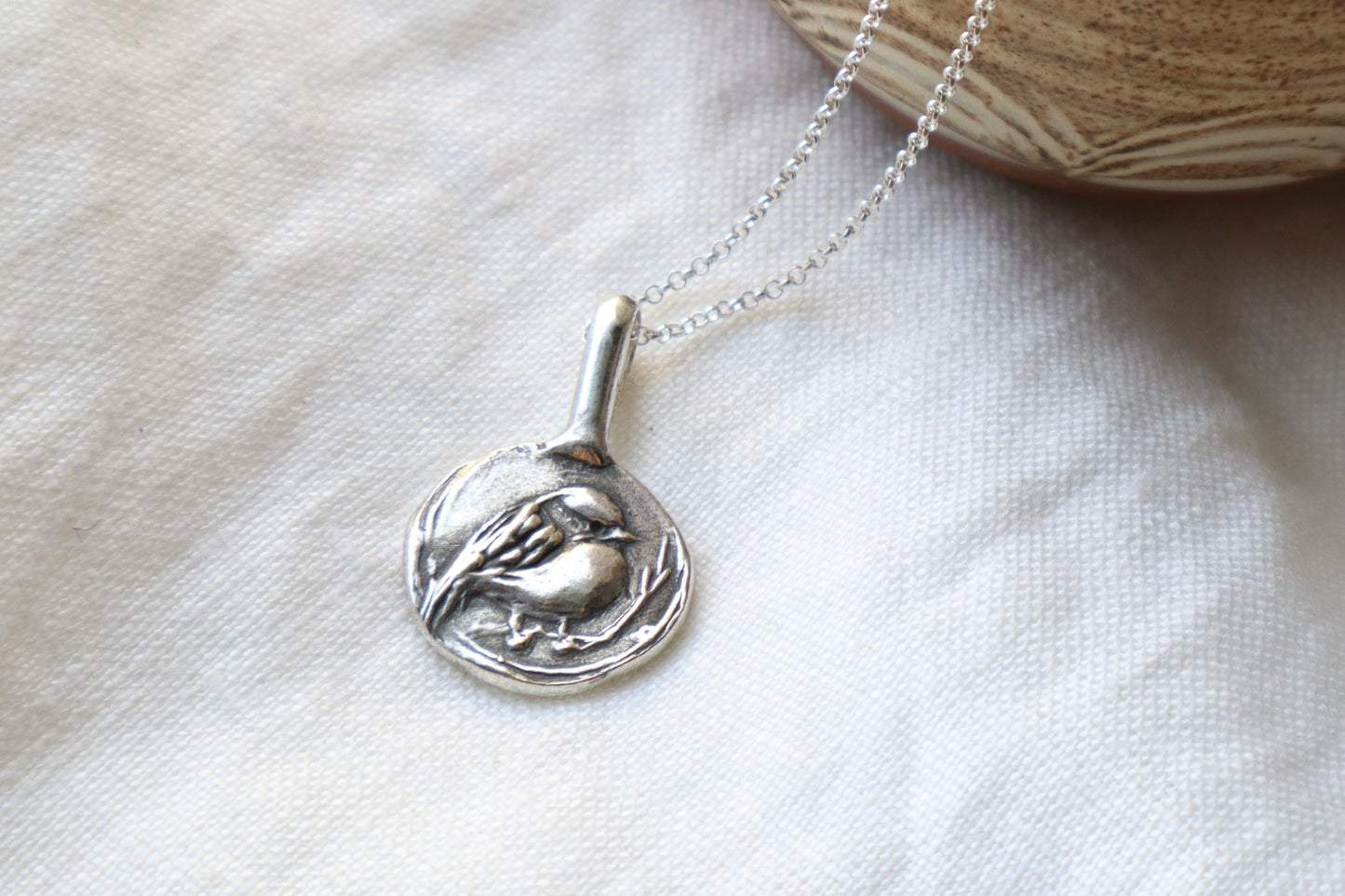 Chickadee Talisman in Sterling silver