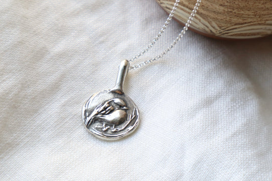Chickadee Talisman - Sterling silver