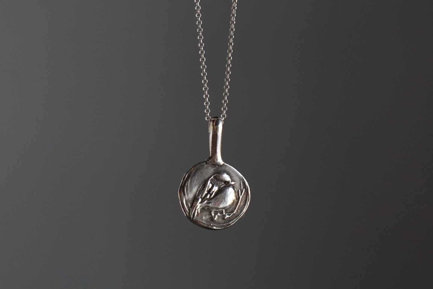 Chickadee Talisman in Sterling silver