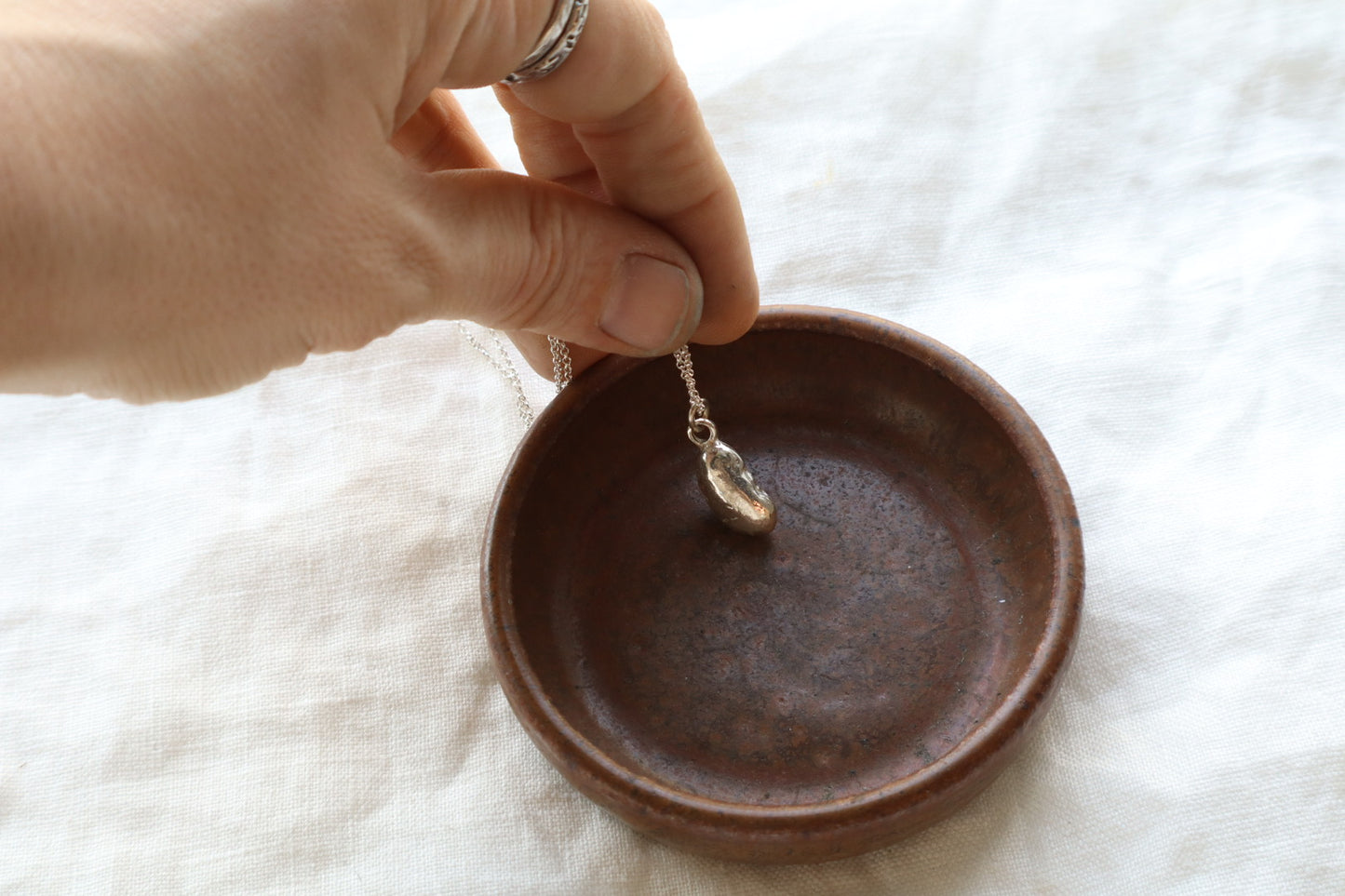 Lucky Bean Talisman - Sterling silver