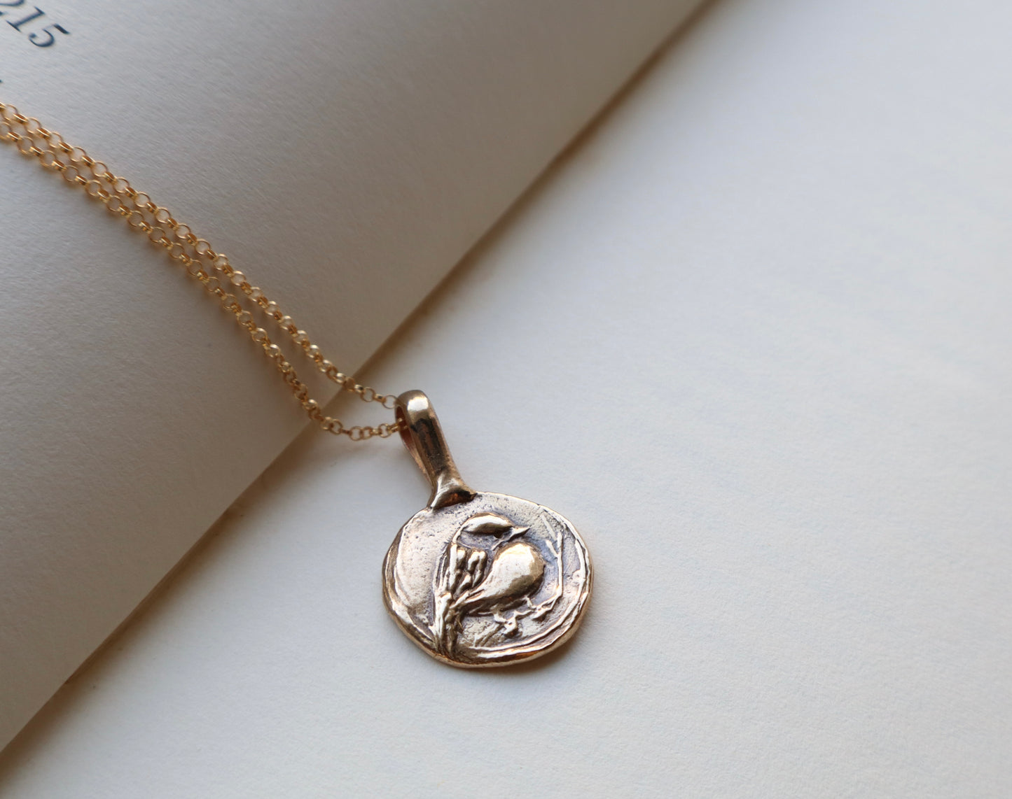 Chickadee Talisman - bronze