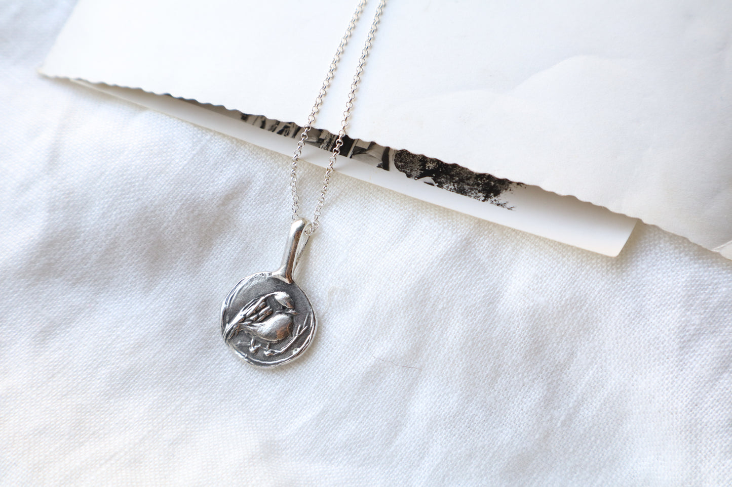 Chickadee Talisman in Sterling silver