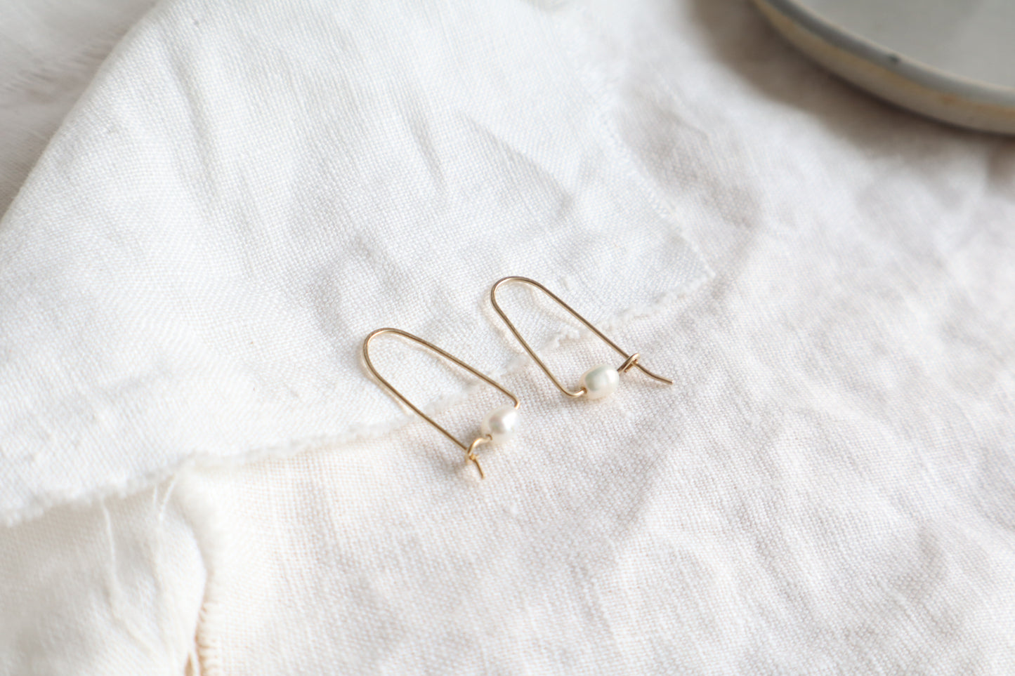 arc pearl threaders ~ gold filled or sterling silver~