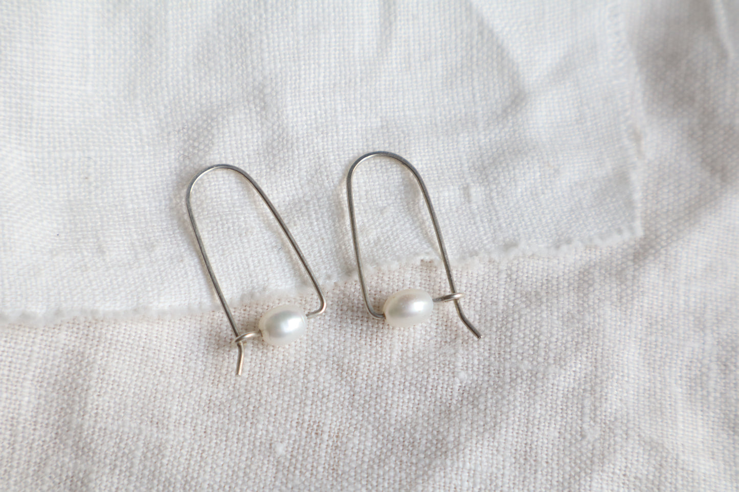 arc pearl threaders ~ gold filled or sterling silver~