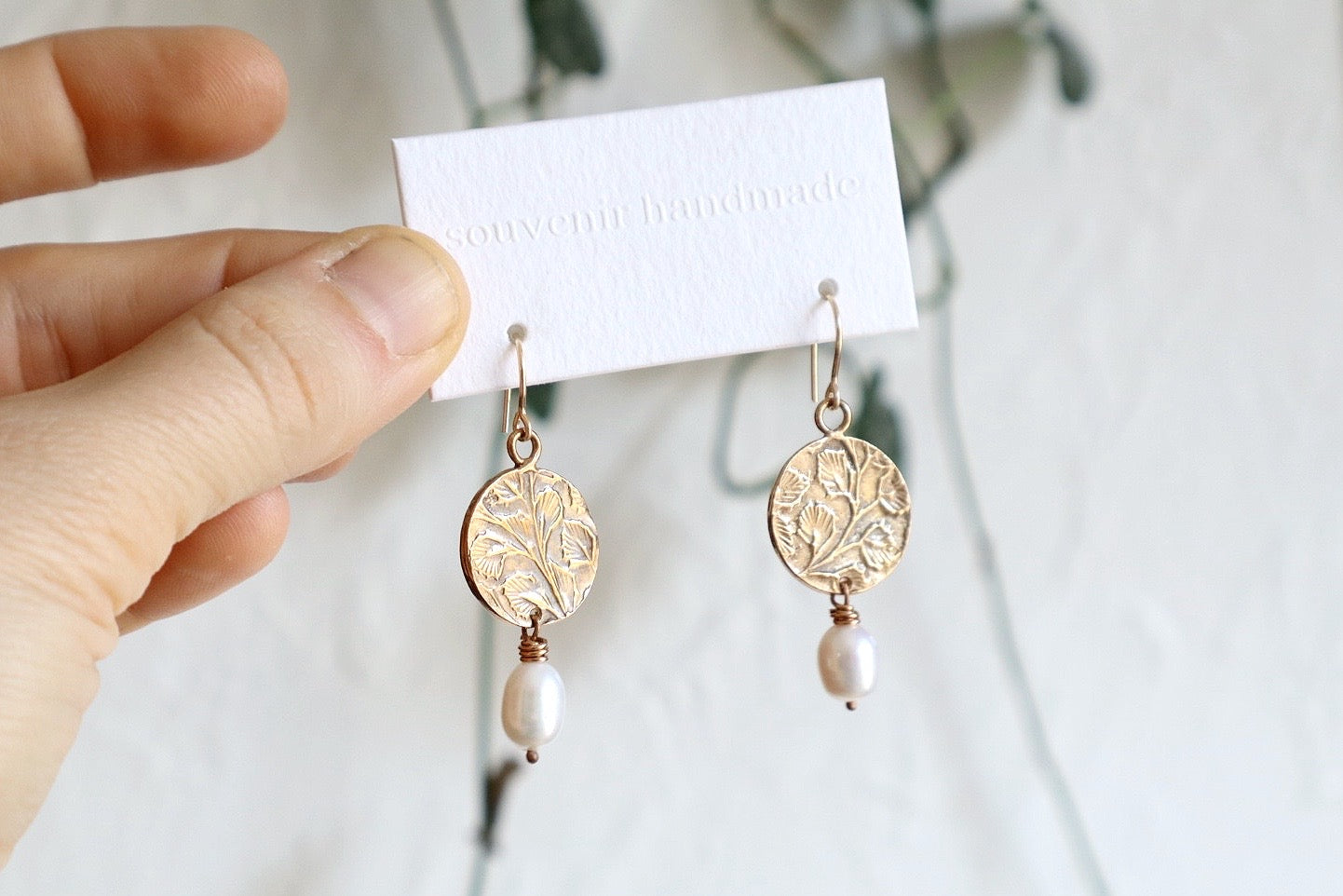 Bud freshwater pearl earrings