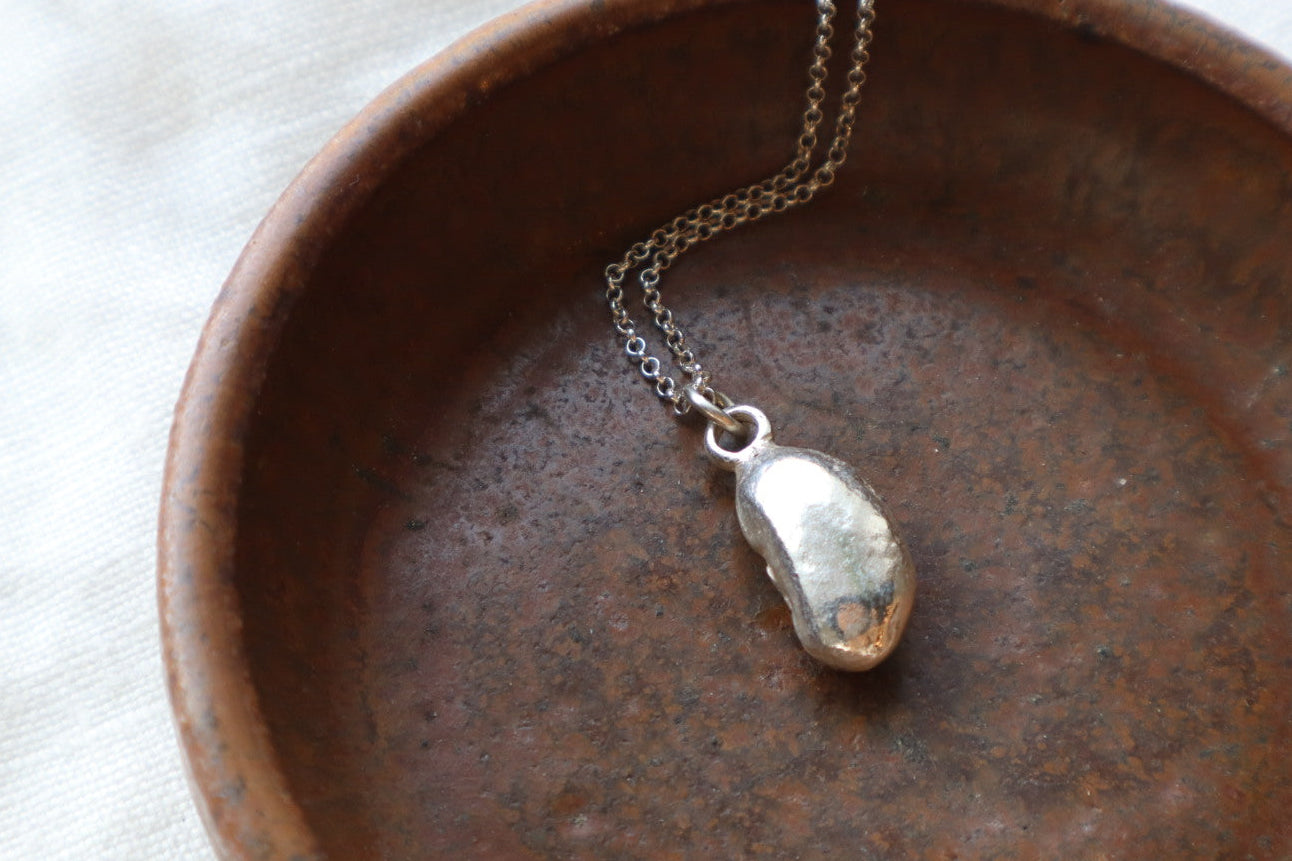 Lucky Bean Talisman - Sterling silver
