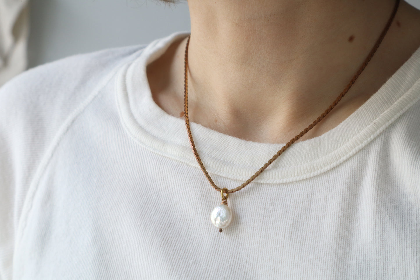 moon pearl necklace