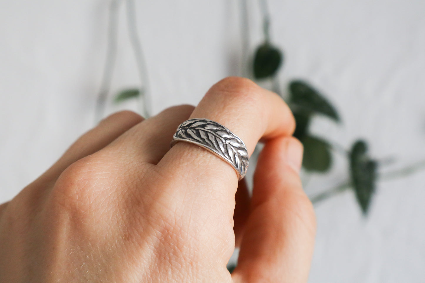 Wheat ring in sterling silver
