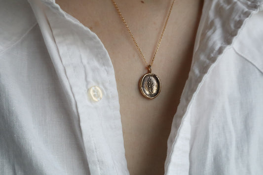 Mini Wheat Talisman - bronze