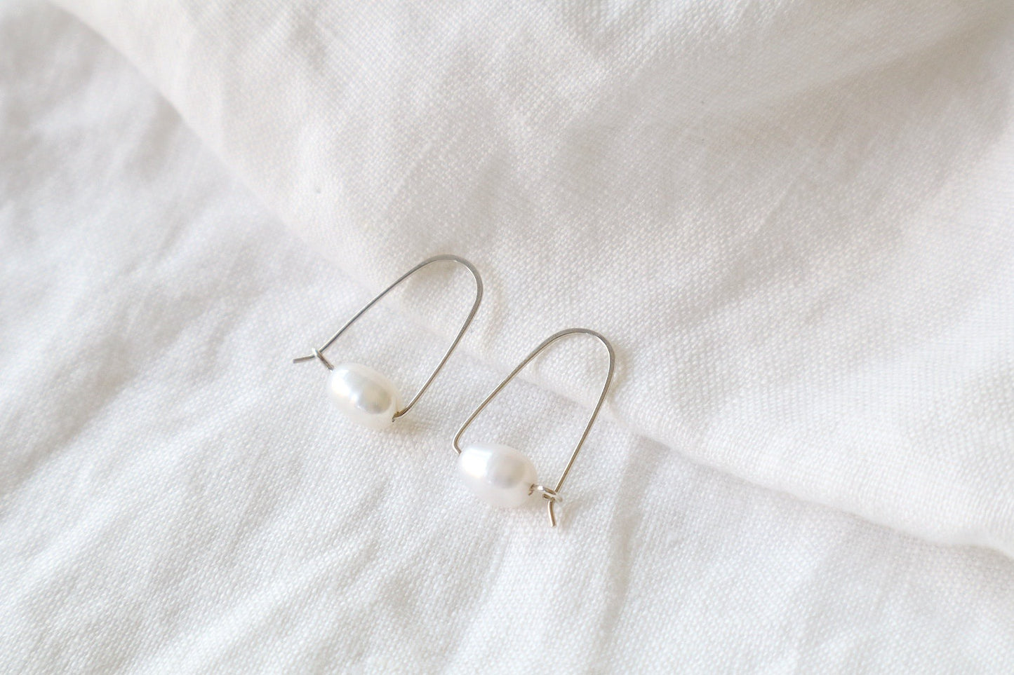 arc pearl threaders ~ gold filled or sterling silver~