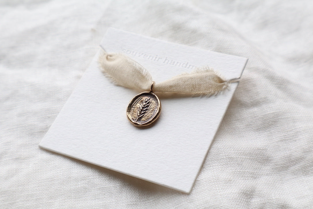 Mini Wheat Talisman - bronze