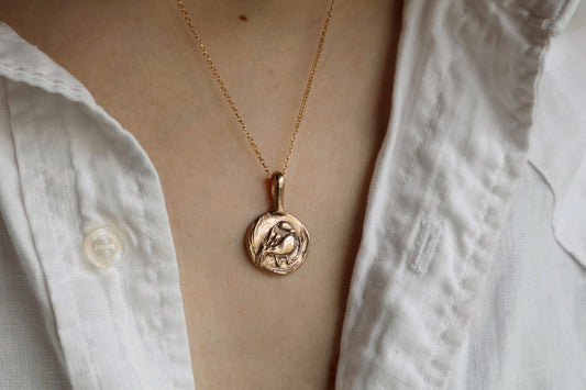 Chickadee Talisman - bronze