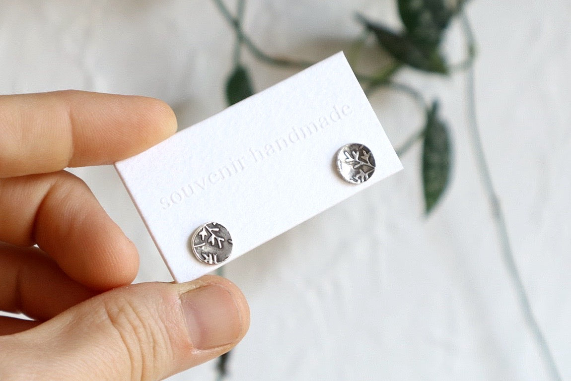 botanic every day studs in sterling silver