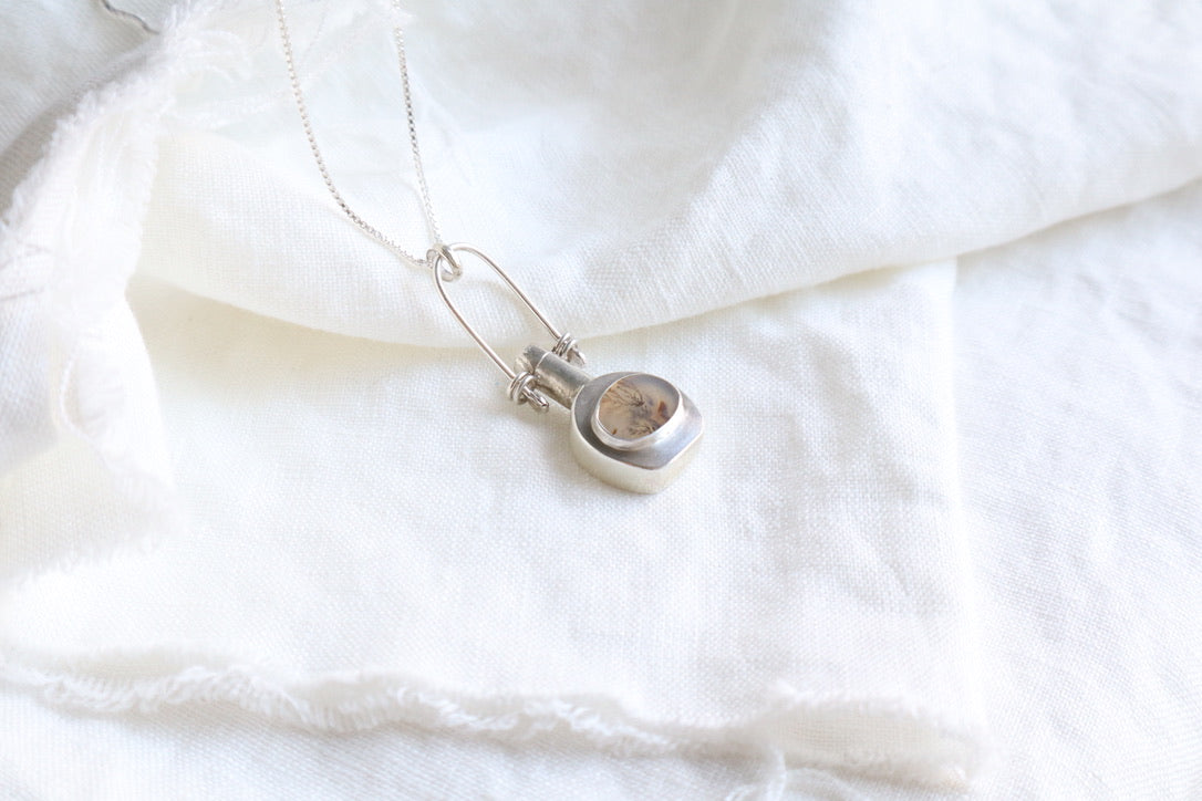 Willow - vessel necklace with dendrite