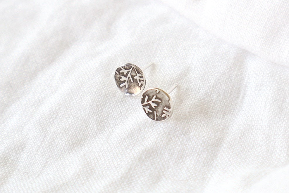 botanic every day studs in sterling silver