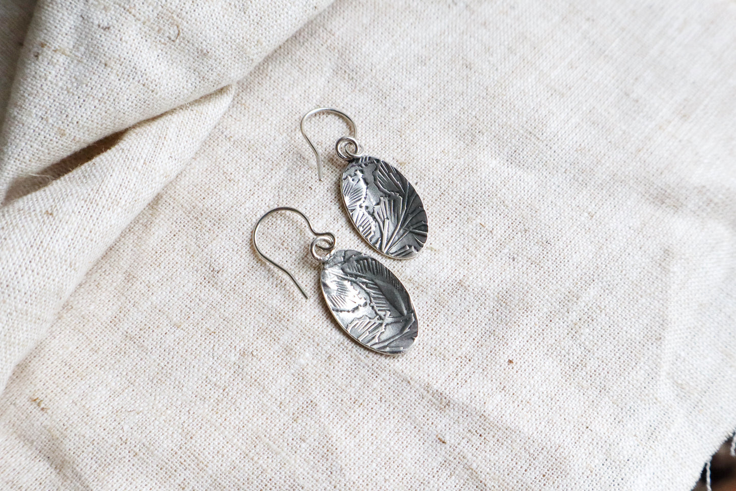 Petal earrings ~sterling silver ~