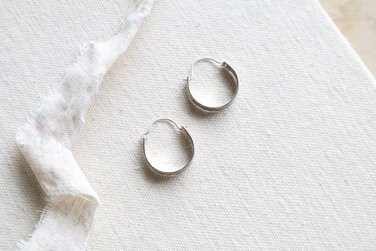 Nouveau hoops ~ sterling silver ~