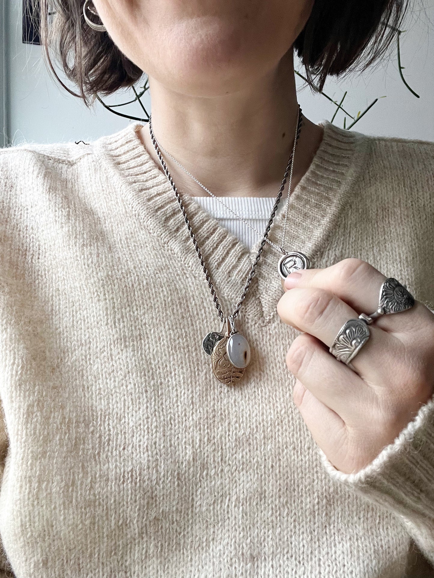 initial pendant ~sterling silver~