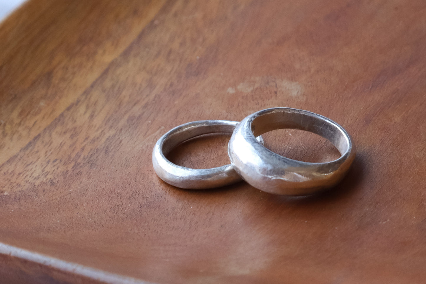 Jane Rings in sterling silver - thin and thick