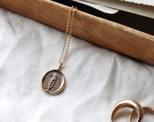 Mini Wheat Talisman - bronze